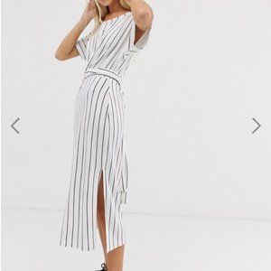 Midi Dress with Tie Waste